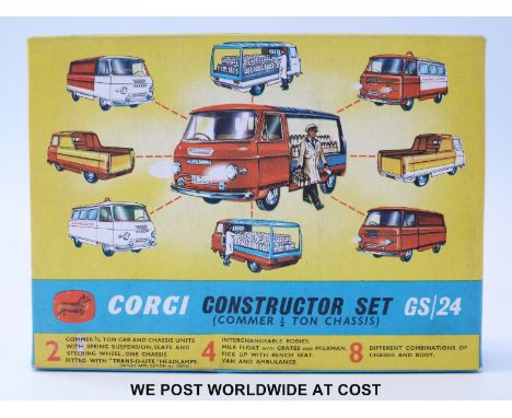 Corgi Toys diecast model Gift Set No.24 Constructor set, with two Commer ¾ ton chassis units, four interchangeable bodies, mi