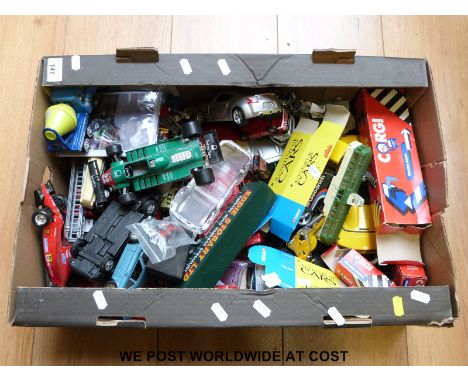 A collection of Corgi, Matchbox and other diecast model vehicles, some in original boxes 