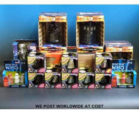 Fifteen Corgi and other diecast models and model sets including a complete set of eight Micro Talking Dalek Classic figures, 