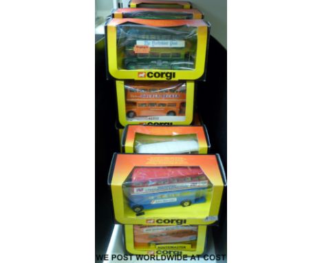 Twenty Corgi diecast model double decker buses, all in original window boxes