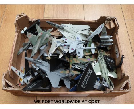 Over 20 Corgi and other diecast model aeroplanes, some on stands. 