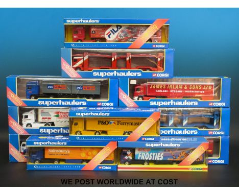 Eleven Corgi Superhaulers diecast model lorries, all in original boxes 