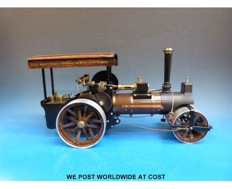 A 3/4 inch scale Markie precision working live steam model 'Little Gem' roller by Tony Pearce designs with methylated spirit 