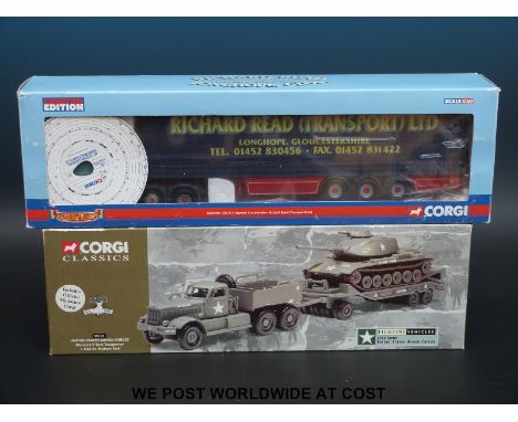 Two Corgi diecast model vehicles United States Armed Forces set 55101 and limited edition Hauliers of Renown Richard Read CC1
