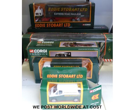 Six Corgi and Corgi Classics diecast model Eddie Stobart vehicles and lorries, all in original boxes 