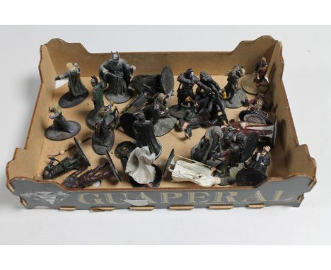 A box of Lord of the Rings die-cast figures (a/f)