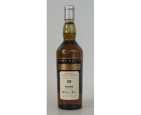 BRORA 20 YEAR OLD - RARE MALTS
1 bottle.  Brora 20 Year Old Single Malt Scotch Whisky.  Rare Malts.  70cl.  58.1% abv.  Disti