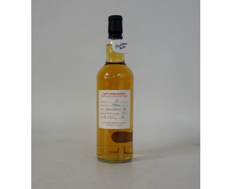 HAZELBURN 15 YEAR OLD TRADE SAMPLE
1 bottle.  Hazelburn 15 Year Old Single Malt Scotch Whisky.  70cl.  57.1% abv.  A rare bot