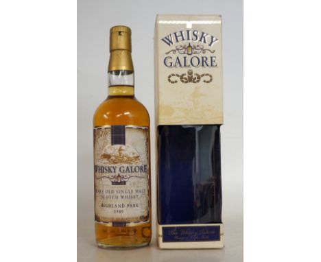 HIGHLAND PARK 1989 - WHISKY GALORE
A bottle of Highland Park Single Malt Scotch Whisky distilled in 1989 and bottled by Dunca