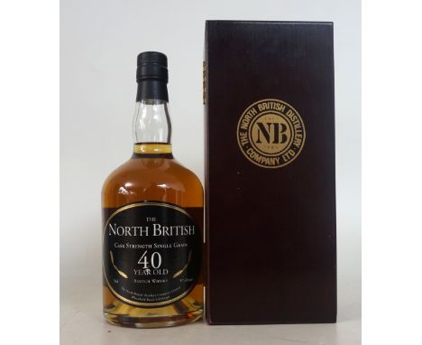 NORTH BRITISH 40 YEAR OLD
1 bottle.  North British Single Grain Scotch Whisky.  70cl.  57.4% abv.  Edinburgh's Grain Distille