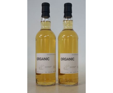 BRUICHLADDICH ORGANIC FUTURES 
2 bottles.  Bruichladdich Islay Grown Futures Single Malt Scotch Whisky.  70cl.  46% abv.  Dis