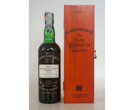 GLENFIDDICH-GLENLIVET 31YO - CADENHEAD'S
Bottled by Cadenhead's as part of their Authentic Collection.  31 Year Old Single Ma