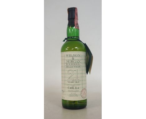 CAOL ILA 21YO - WILSON & MORGAN
21 year old example distilled in 1974 & bottled in 1996 by Wilson & Morgan, Edinburgh.  70cl.