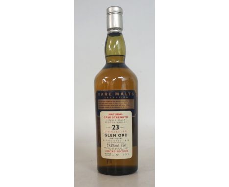 GLEN ORD 23YO RARE MALTS
Glen Ord 23 Year Old Single Malt Scotch Whisky.  75cl.  59.8% abv.  From the Rare Malts series.  Lim