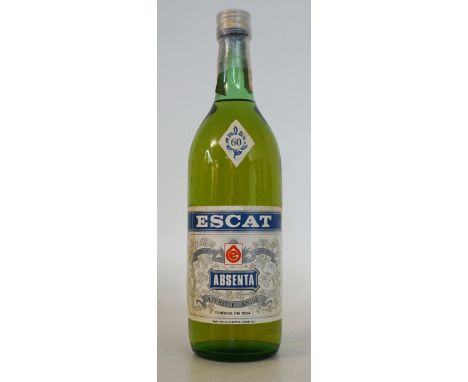 ESCAT ABSENTA CIRCA 1960'S
An unusual Absinthe from Spain, who continued production of the spirit during it's outlaw days.  B