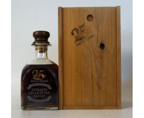 STEWART'S CREAM OF THE BARLEY 25 YEAR OLD
1 bottle.  Stewart's Cream of the Barley 25 Year Old Single Malt Scotch Whisky.  OB