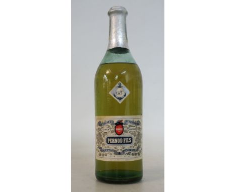 PERNOD FILS ABSINTHE TARRAGONA CIRCA 1940'S
An extremely rare bottle of Pernod Fils Absinthe Couvet Suisse (White Absinthe). 