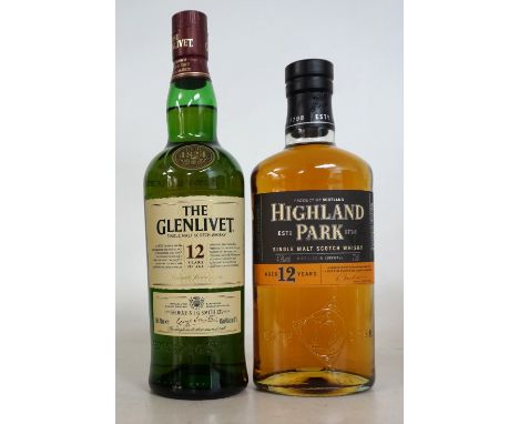 GLENLIVET 12YO & HIGHLAND PARK 12YO
Two of the most popular single malt scotch whiskies on the market.  GLENLIVET 12 YEAR OLD
