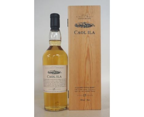 CAOL ILA 15 YEAR OLD
A Flora & Fauna bottling of the Islay Single Malt Scotch Whisky.  70cl.  43% abv.  In presentation woode
