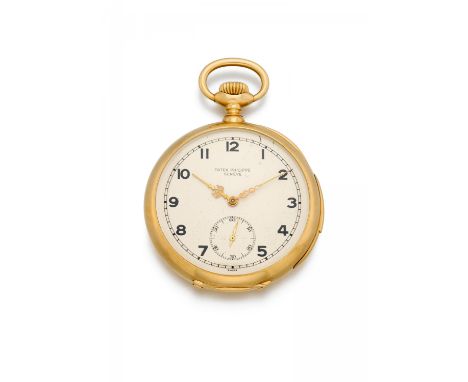 PATEK PHILIPPEMinutenrepetition. Art der Uhr: Taschenuhr. Herkunft: Schweiz, Genf. Werk: Handaufzug. Gehäuse/Armband: 750/- G