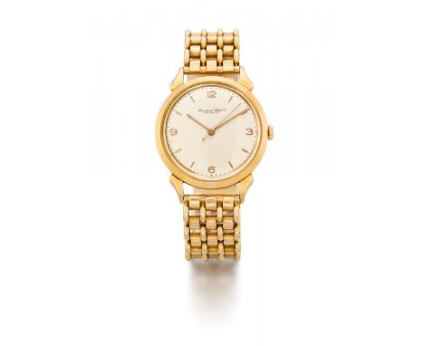 IWCArmbanduhr. Herkunft: Schweiz, Schaffhausen. Werk: Handaufzug, Cal. 89. Gehäuse/Armband: 750/- Gelbgold, Gliederarmband mi