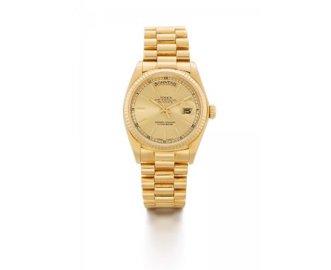 ROLEXDaydate. Art der Uhr: Armbanduhr. Herkunft: Schweiz, Genf. Datierung: 1981. Werk: Automatik, Cal. 3055. Gehäuse/Armband: