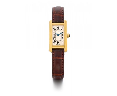 CARTIERTank Américaine. Art der Uhr: Armbanduhr. Herkunft: Schweiz, Genf. Datierung: 2007. Werk: Quarz. Gehäuse/Armband: 750/