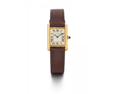 CARTIERTank. Art der Uhr: Armbanduhr. Herkunft: Schweiz, La Chaux-de-Fonds. Datierung: 1974. Werk: Handaufzug. Gehäuse/Armban
