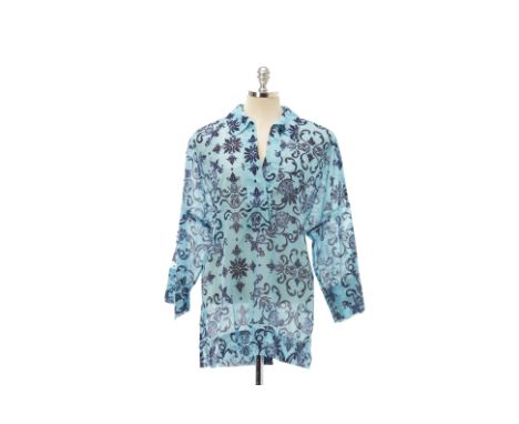 From a private Singaporean collection
'Nizza Heather' light cotton blouse, with original swing tag attached, size EU 42
Escad