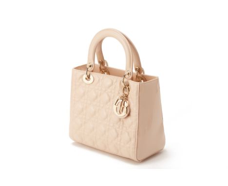 From a private Singaporean collection
Quilted nude patent leather Medium Lady Dior, with Dior dust bag, authenticity card, de