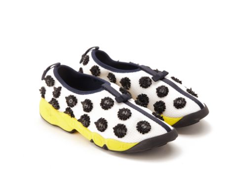 From a private Singaporean collection
Black and white technical canvas embellished fusion sneakers, size EU 38
Christian Dior