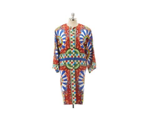 From a private Singaporean collection
Long Sicilian Cart print coat, with original swing tag attached, size EU 44
Matching it