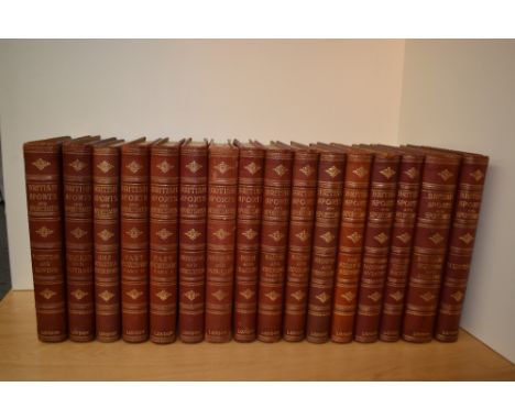 British Sports and Sportsmen. A run of 16 volumes. London: Sports &amp; Sportsmen Ltd. Circa 1910-1930. Each a limited editio