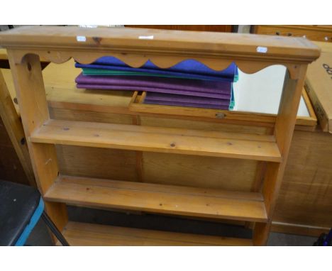 Three tier pine wall shelf