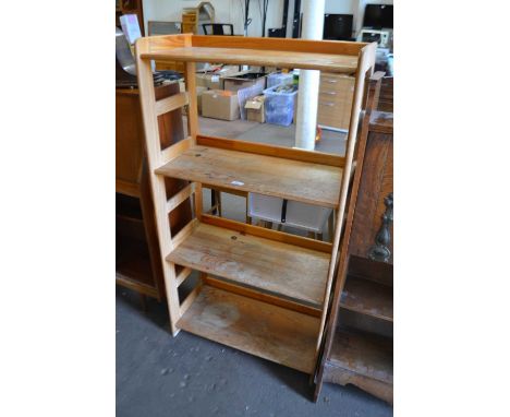 Four tier pine book shelf