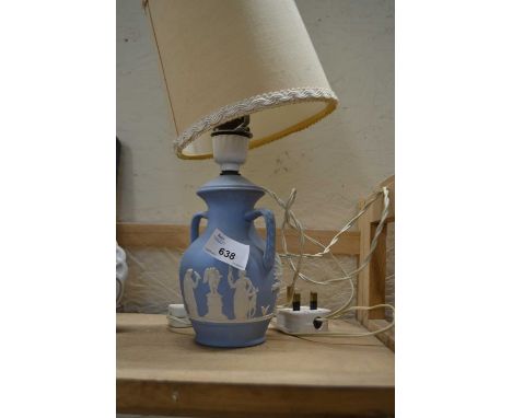 Blue jasper ware table lamp