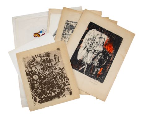A group of prints from the Pierre Rouve collection  To include: [a] Jean Lauthe (&nbsp;1918 - 1982), French A geometric abstr