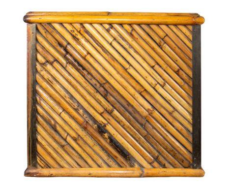 Gabriella Crespi (Italian, 1922-2017) 'Rising Sun' Bamboo Planter, square Bamboo and brass  Dimensions: 18.5 in. (H) x 19 in.