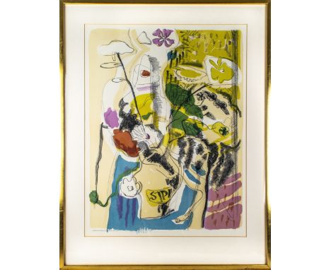 Ivon Hitchens (1893 - 1979) Flowers in a Vase, 1938 Six colour lithograph on smooth wove paper Exhibited: Tate, Artists at Cu