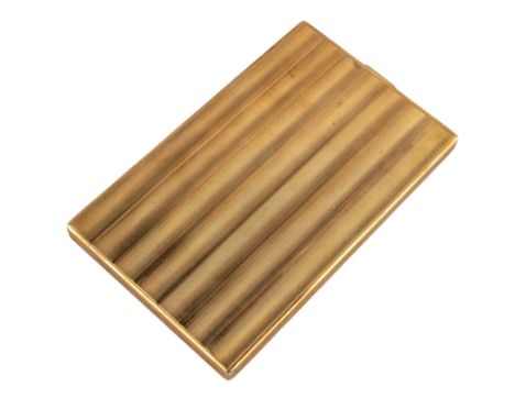 Birmingham 1940 A 9 carat gold engine turned cigarette case Of rectangular shape, 'The Belvoir' Weight: Approx. 211 grams