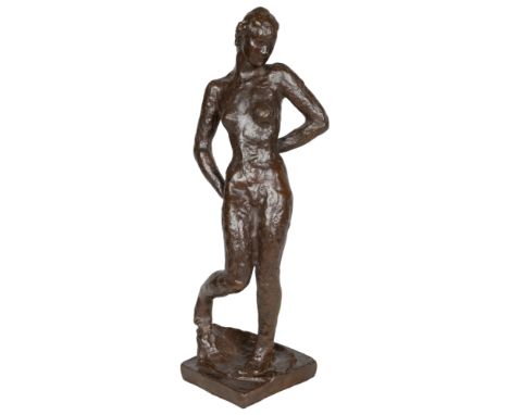 Attributed to Georg Kolbe (German, 1877 - 1947) Statuette III Signed with initials, 'GK' Stamped with foundry mark, 'Noack Be