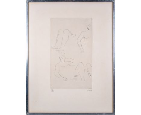 Henry Moore (British, 1898-1986)&nbsp; Two Reclining Figures Etching on wove Edition 28/60 Signed bottom right Dimensions: (F