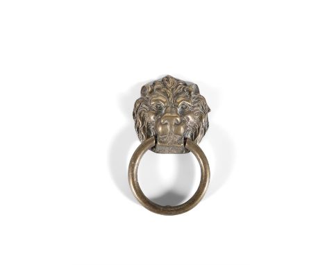 A LION HANDLE DOOR KNOCKER25cm high