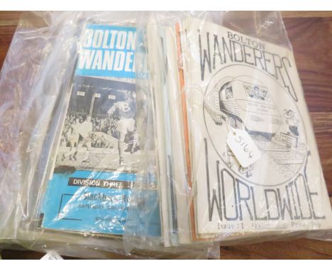 Collection of vintage bolton wanderers programs
