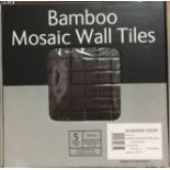 162 PACKS (810 TILES) BAMBOO MOSAIC WALL TILE SHEETS 300 X 300MM.