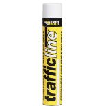 WAREHOUSE CLEARANCE 120X EVERBUILD TRAFFIC LINE WHITE 700ML BIG SPRAY PAINT
