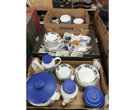 A quantity of Midwinter 'Alpine Blue' dinner china and a part Denby tea set