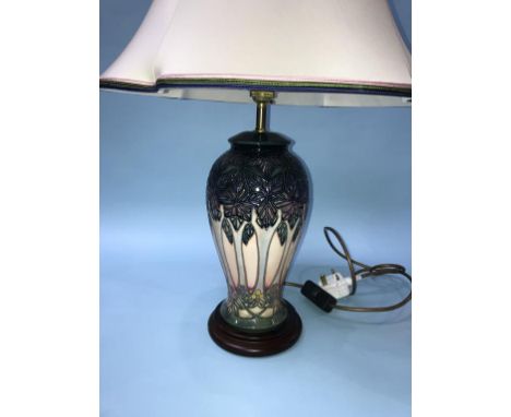 A Moorcroft table lamp