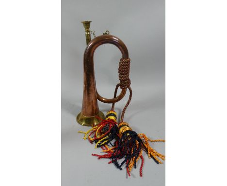 A Small Military Replica of a Bugle, 25cm High 