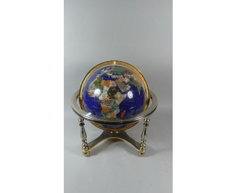 A Large Table Top Mineral Globe, 46cm Diameter 